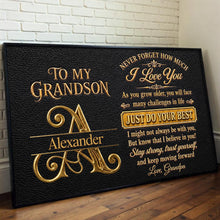 Load image into Gallery viewer, Personalized 3D Golden Initial Poster Gift for Grandson
