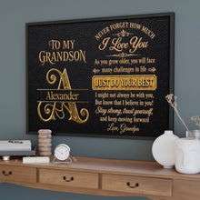 Load image into Gallery viewer, Personalized 3D Golden Initial Poster Gift for Grandson
