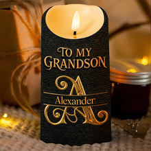 Load image into Gallery viewer, Personalized Flameless LED Candle Custom Gift for Grandson

