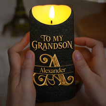 Load image into Gallery viewer, Personalized Flameless LED Candle Custom Gift for Grandson
