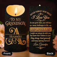 Load image into Gallery viewer, Personalized Flameless LED Candle Custom Gift for Grandson

