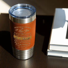Load image into Gallery viewer, Personalized Leather Tumbler Custom Name Gift for Grandson
