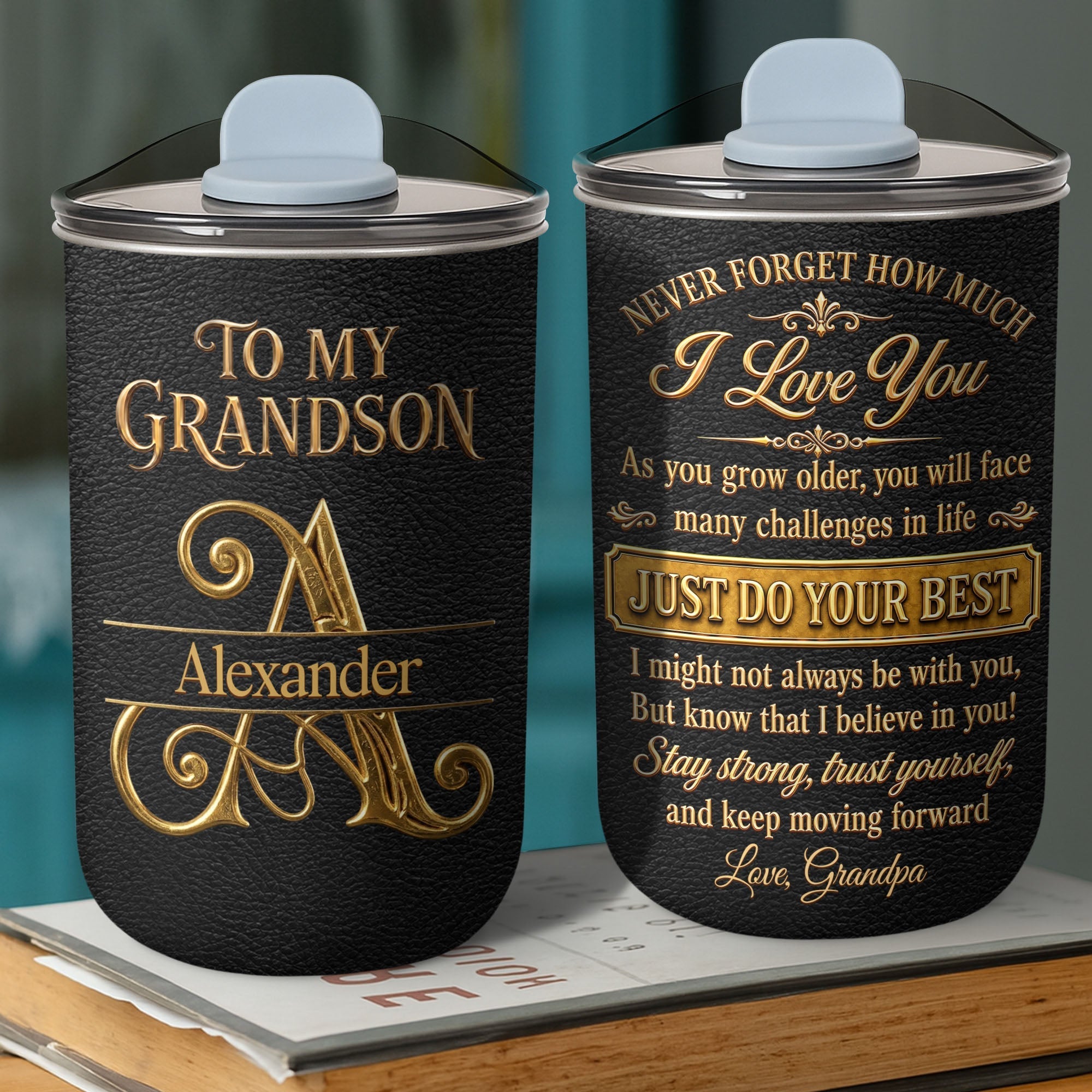 Personalized 10oz Tumbler Custom Name Gift for Grandson