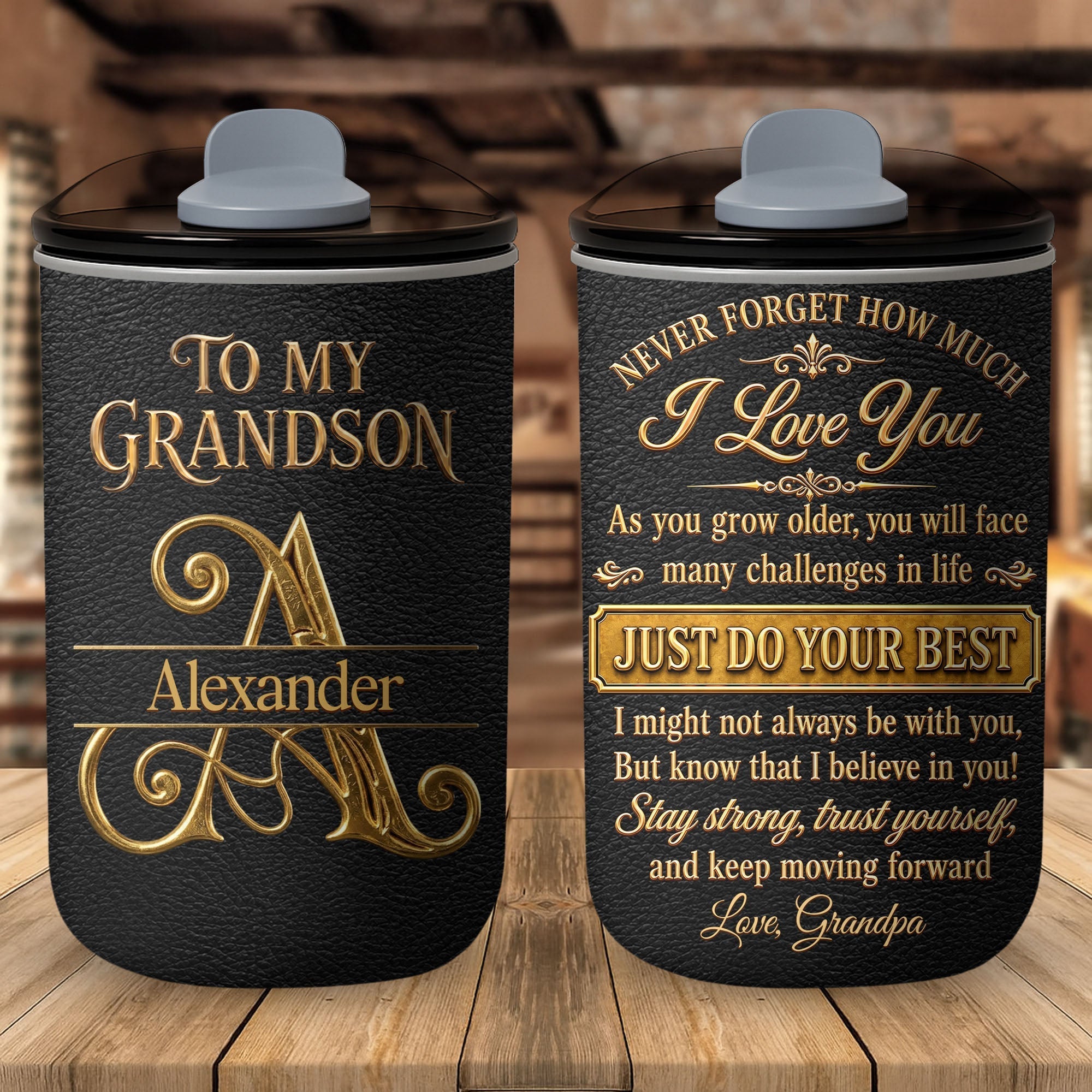Personalized 10oz Tumbler Custom Name Gift for Grandson