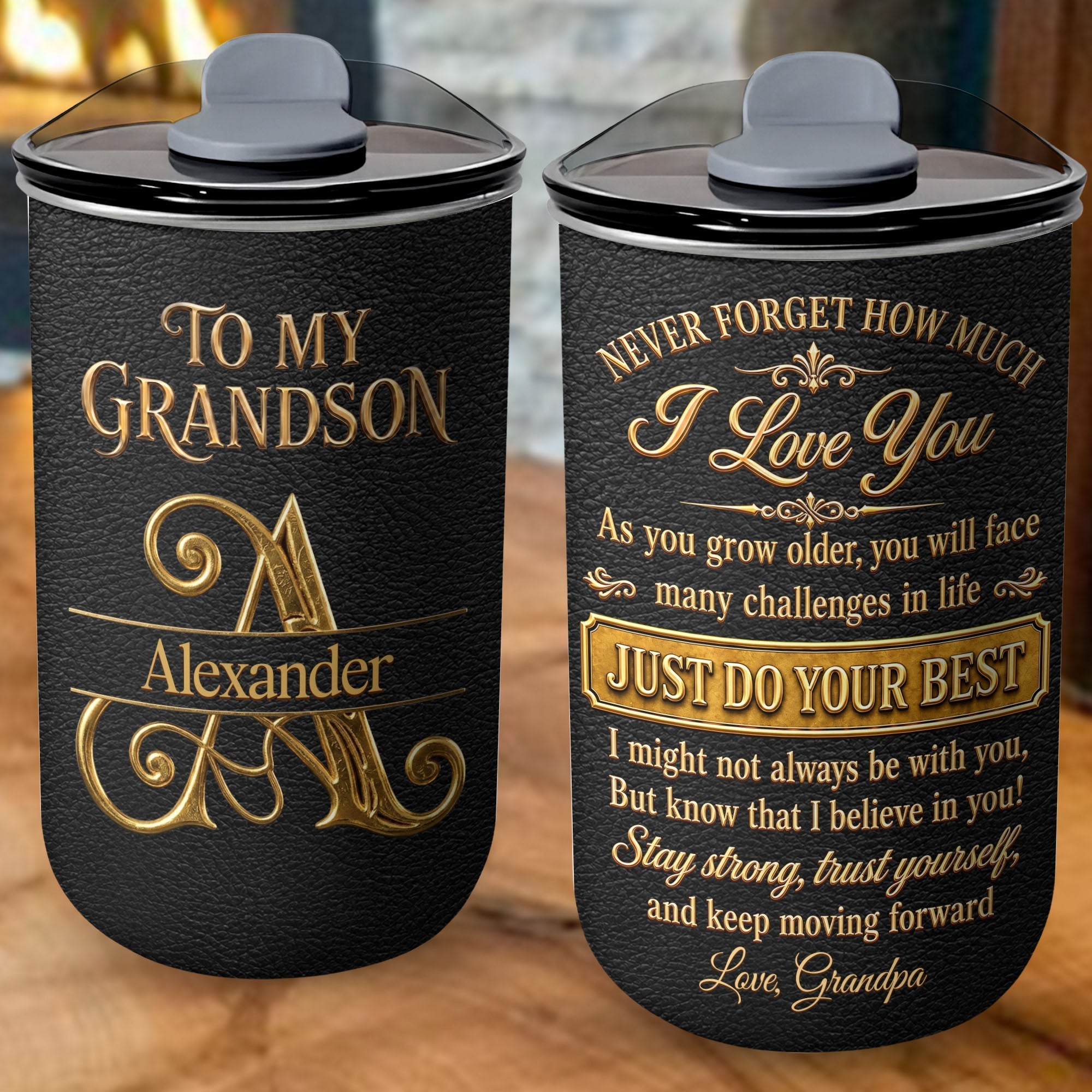 Personalized 10oz Tumbler Custom Name Gift for Grandson