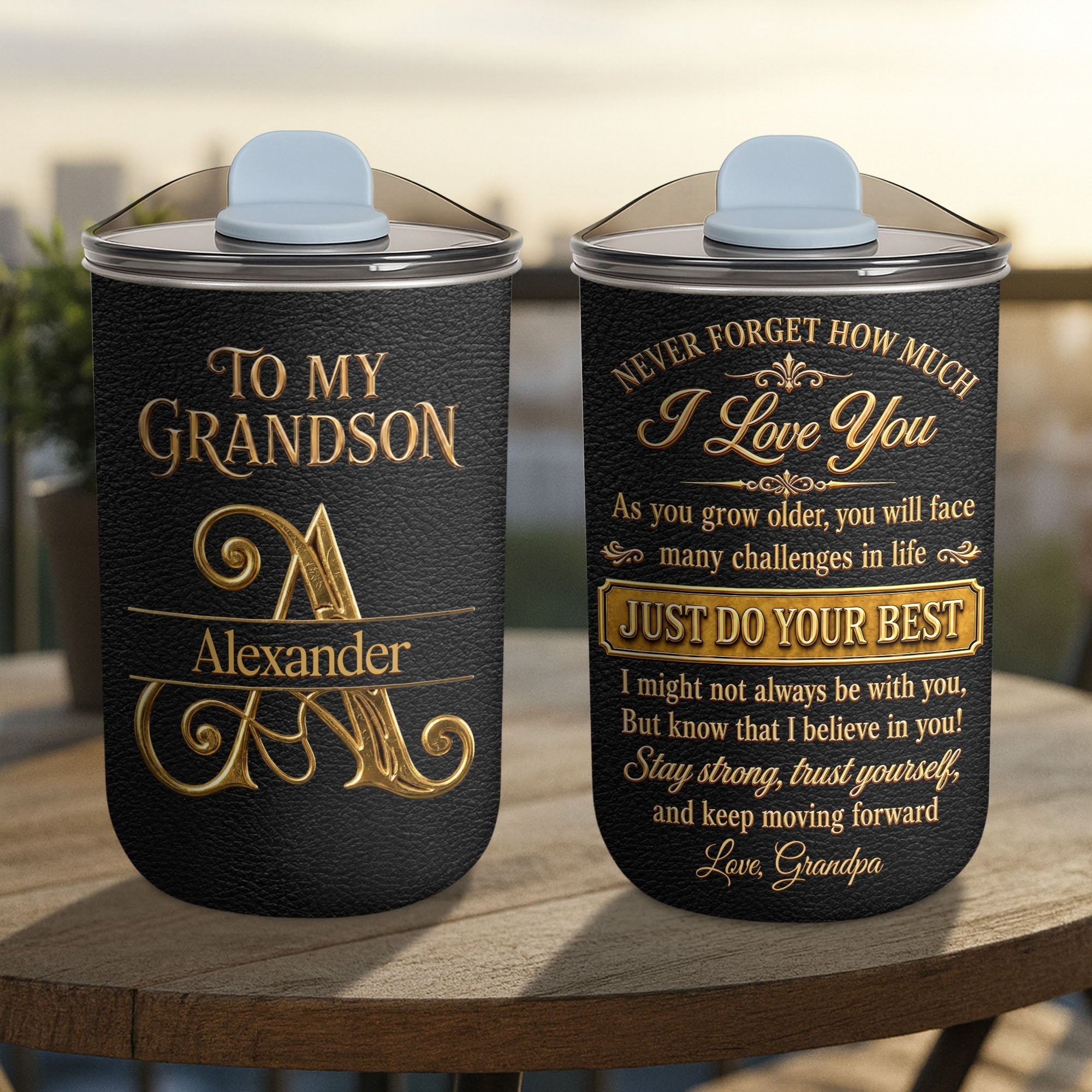 Personalized 10oz Tumbler Custom Name Gift for Grandson