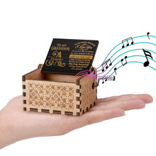 Load image into Gallery viewer, Personalized Wooden Music Box Custom for Grandson Love You
