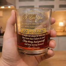 Load image into Gallery viewer, Personalized Whiskey Glass Custom Name Gift for Grandson
