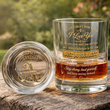 Load image into Gallery viewer, Personalized Whiskey Glass Custom Name Gift for Grandson
