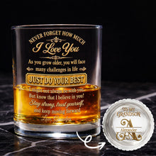 Load image into Gallery viewer, Personalized Whiskey Glass Custom Name Gift for Grandson
