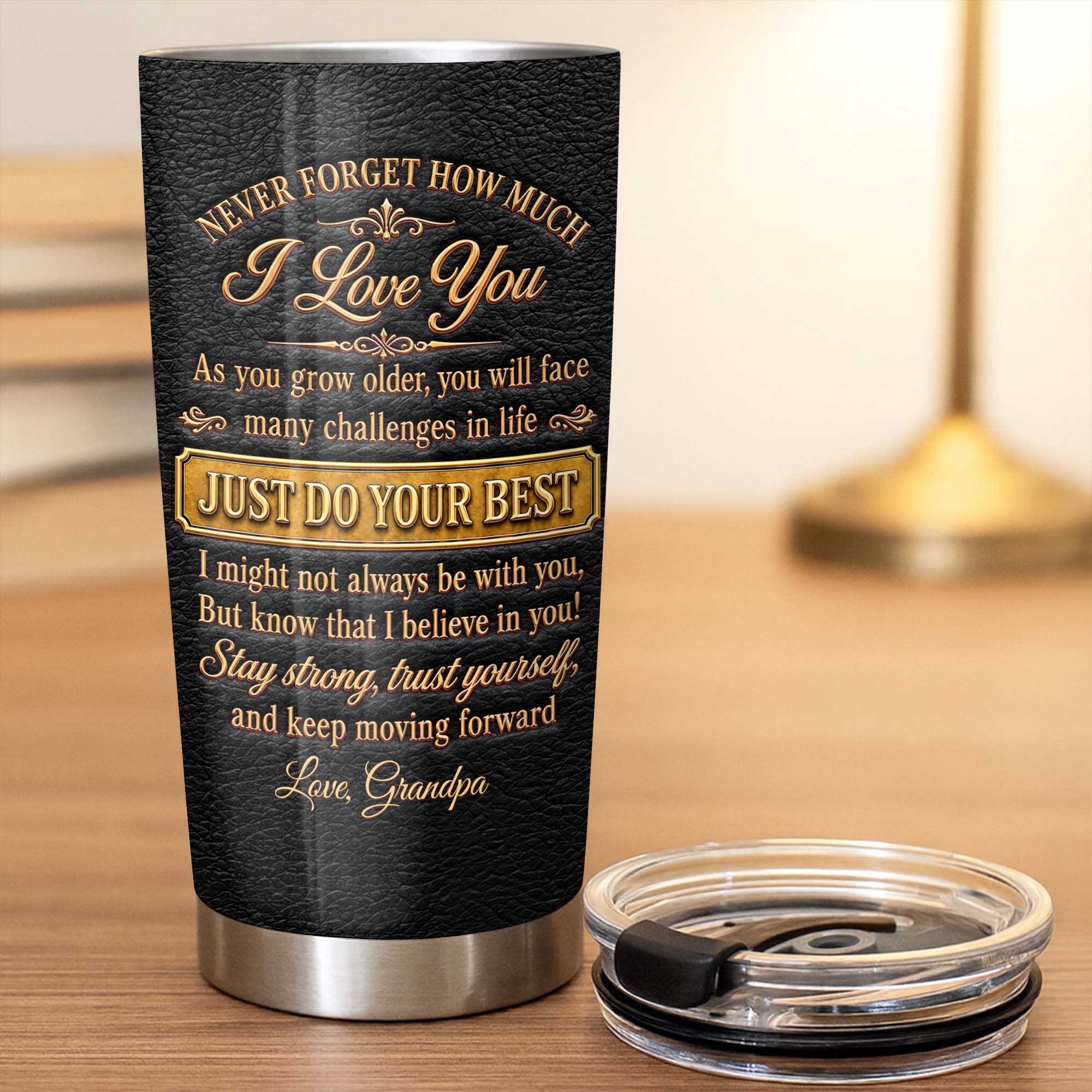 Personalized 20oz Stainless Steel Tumbler for Grandson Gift