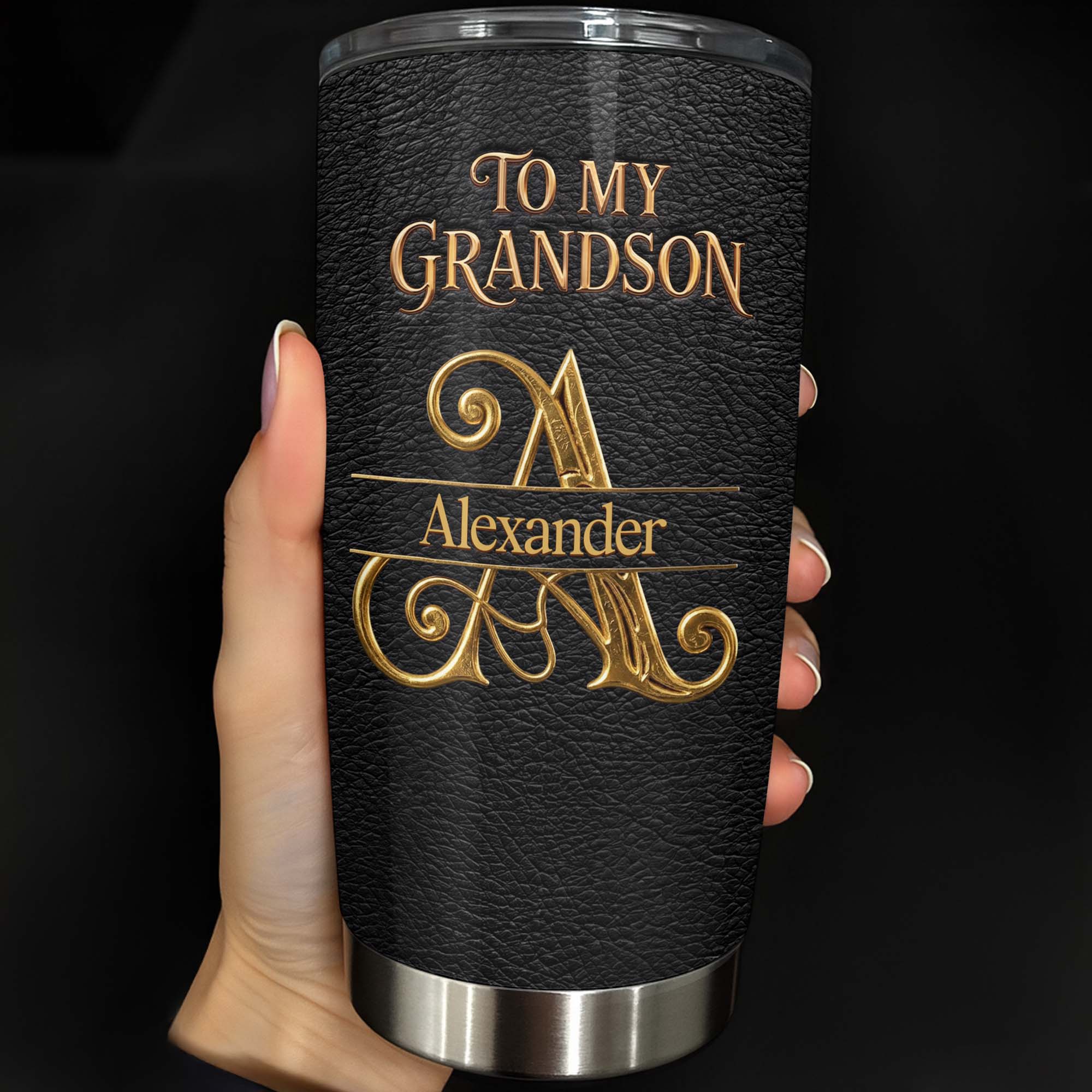 Personalized 20oz Stainless Steel Tumbler for Grandson Gift
