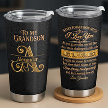 Load image into Gallery viewer, Personalized 20oz Stainless Steel Tumbler for Grandson Gift
