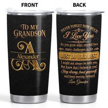 Load image into Gallery viewer, Personalized 20oz Stainless Steel Tumbler for Grandson Gift
