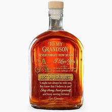 Load image into Gallery viewer, Personalized Whiskey Bottle Custom Name Gift for Grandson
