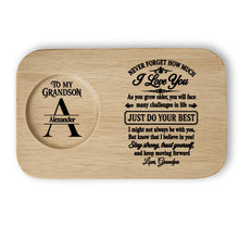 Load image into Gallery viewer, Personalized Engraved Serving Board with Cup Holder for Grandson
