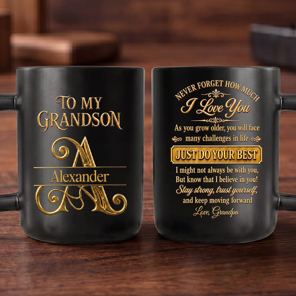 Personalized Wrench Handle Coffee Mug Custom Name Gift for Grandson