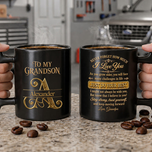 Personalized Wrench Handle Coffee Mug Custom Name Gift for Grandson