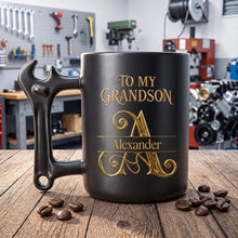 Load image into Gallery viewer, Personalized Wrench Handle Coffee Mug Custom Name Gift for Grandson
