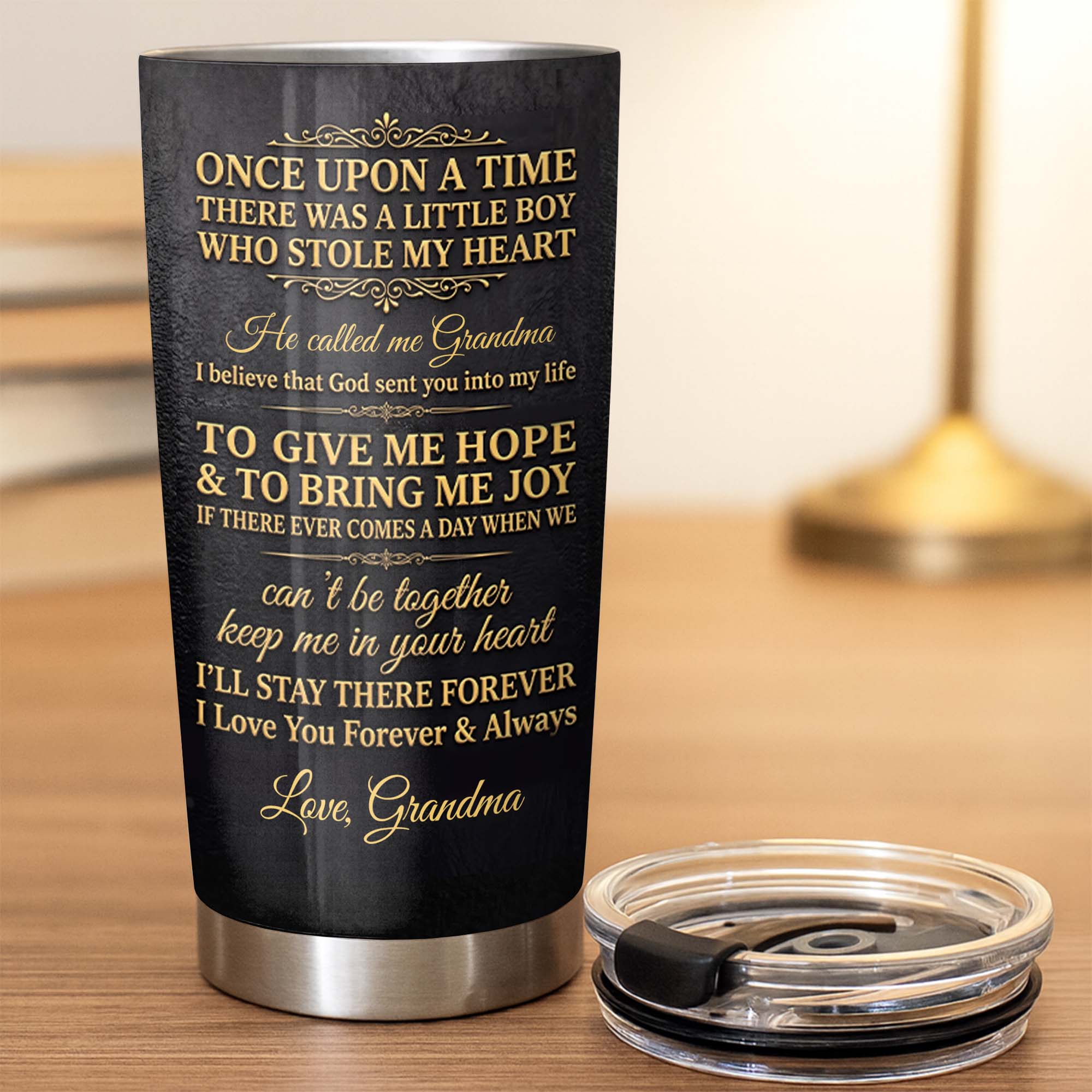Personalized Monogram Initial Tumbler for Grandson 20oz 30oz