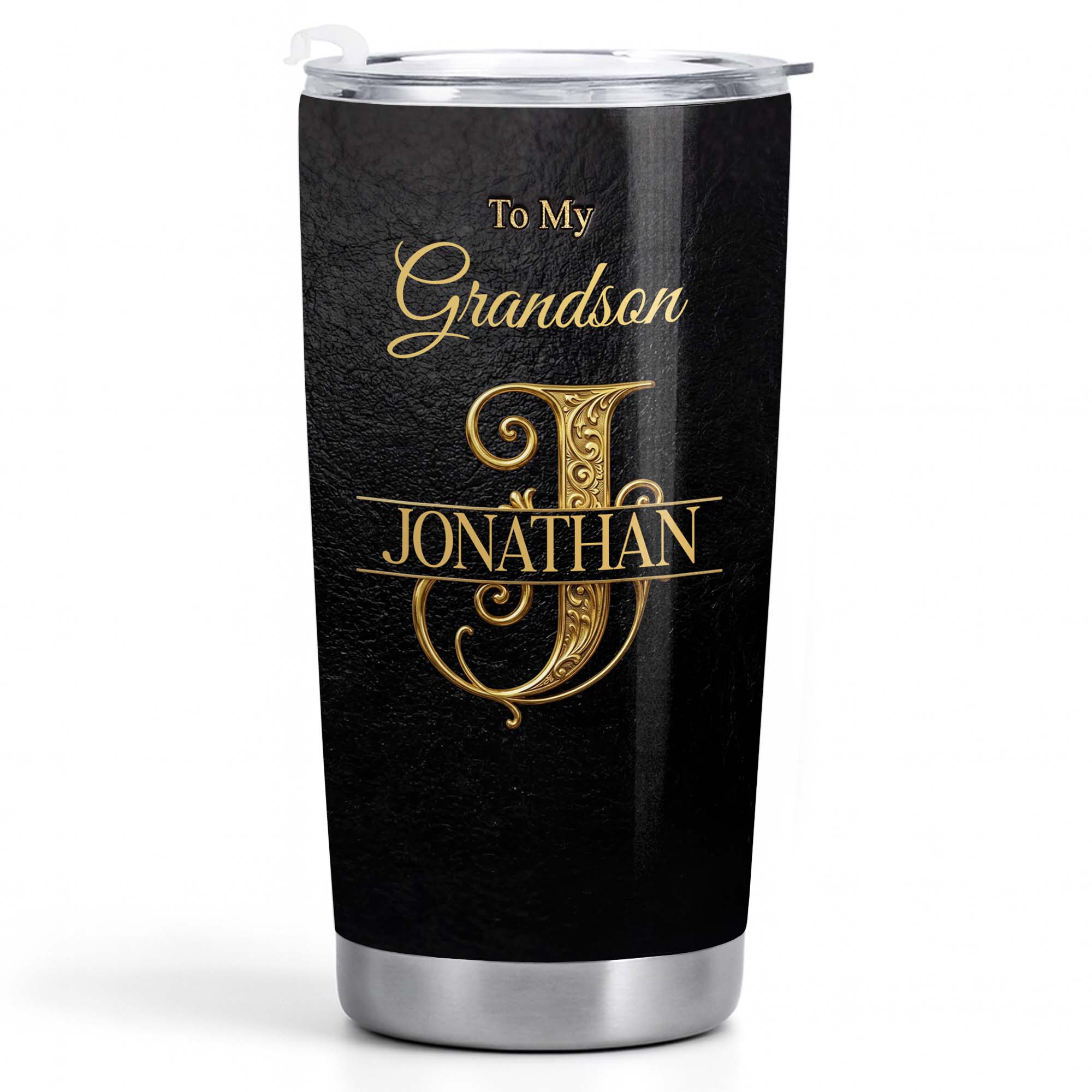 Personalized Monogram Initial Tumbler for Grandson 20oz 30oz