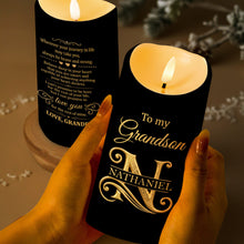 Load image into Gallery viewer, Personalized LED Candle with Initial Name for Grandson Gift
