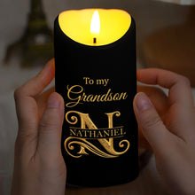 Load image into Gallery viewer, Personalized LED Candle with Initial Name for Grandson Gift
