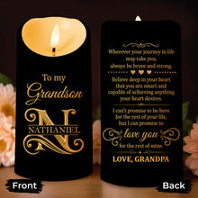 Load image into Gallery viewer, Personalized LED Candle with Initial Name for Grandson Gift
