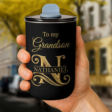 Load image into Gallery viewer, Personalized Stainless Steel Tumbler Custom Monogram Gift for Grandson
