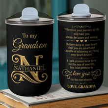 Load image into Gallery viewer, Personalized Stainless Steel Tumbler Custom Monogram Gift for Grandson
