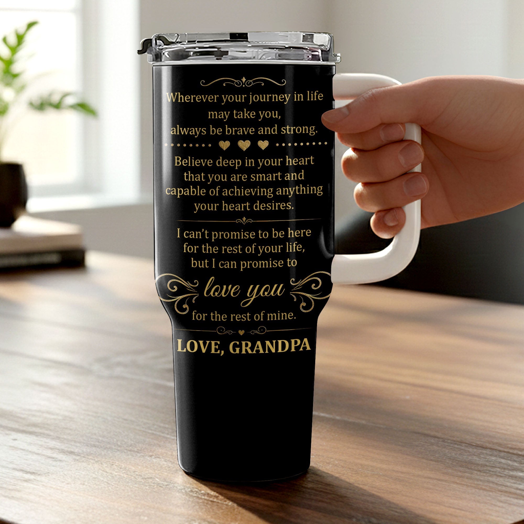 Personalized 40oz Tumbler Custom Name Gift for Grandson