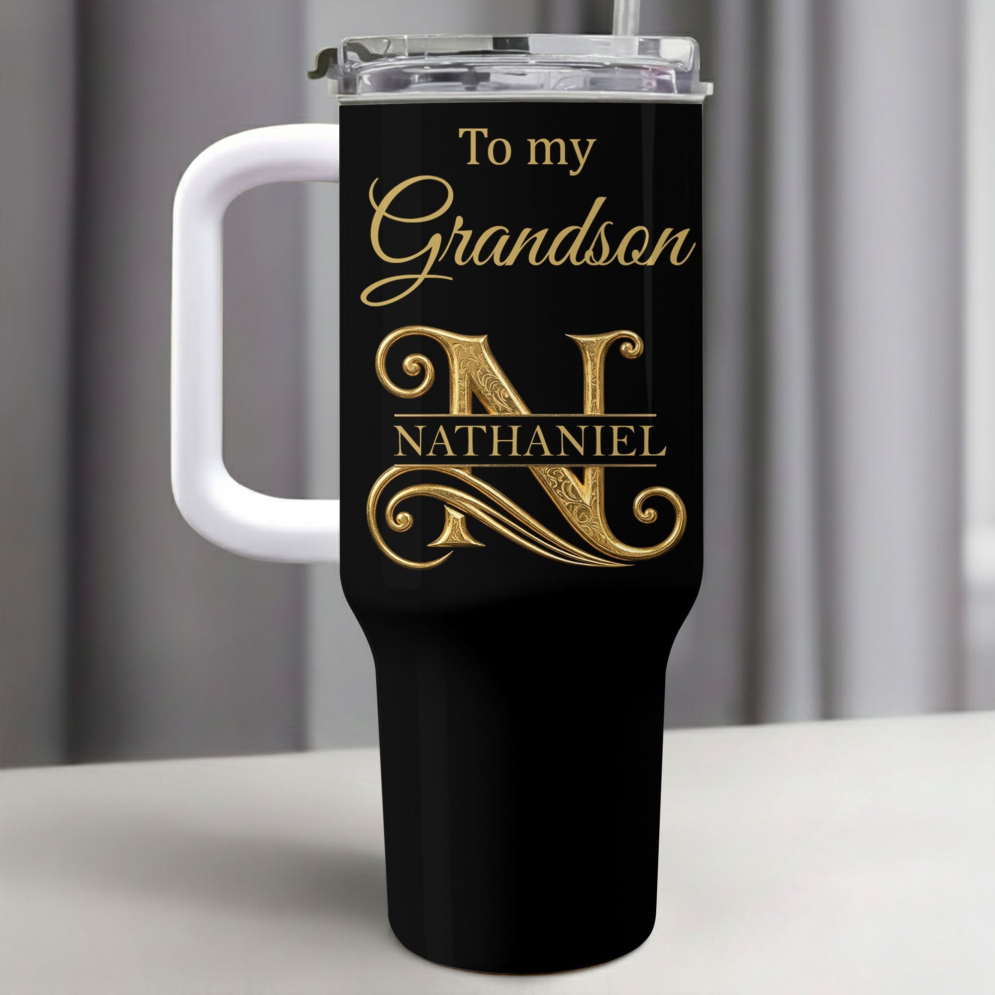 Personalized 40oz Tumbler Custom Name Gift for Grandson