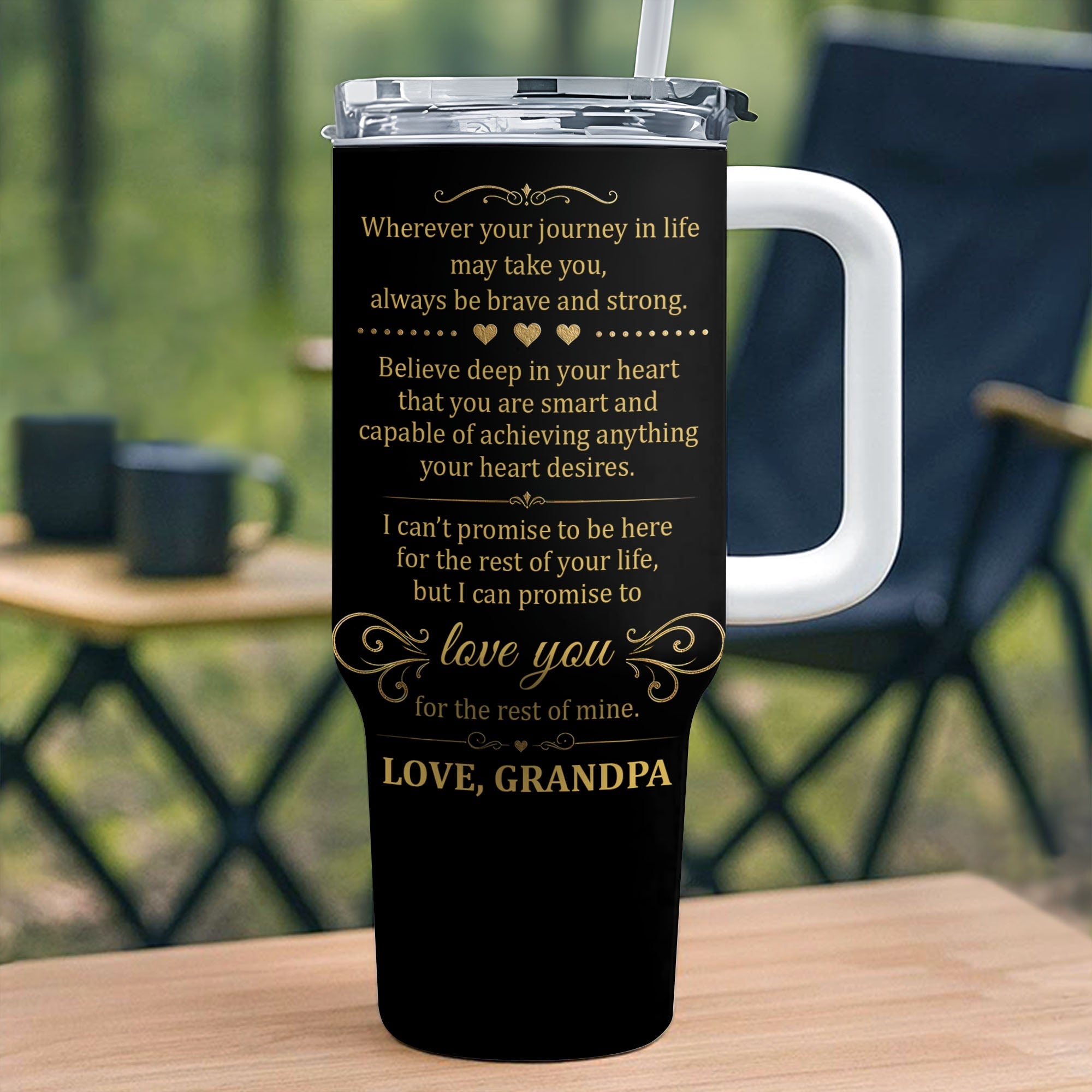 Personalized 40oz Tumbler Custom Name Gift for Grandson