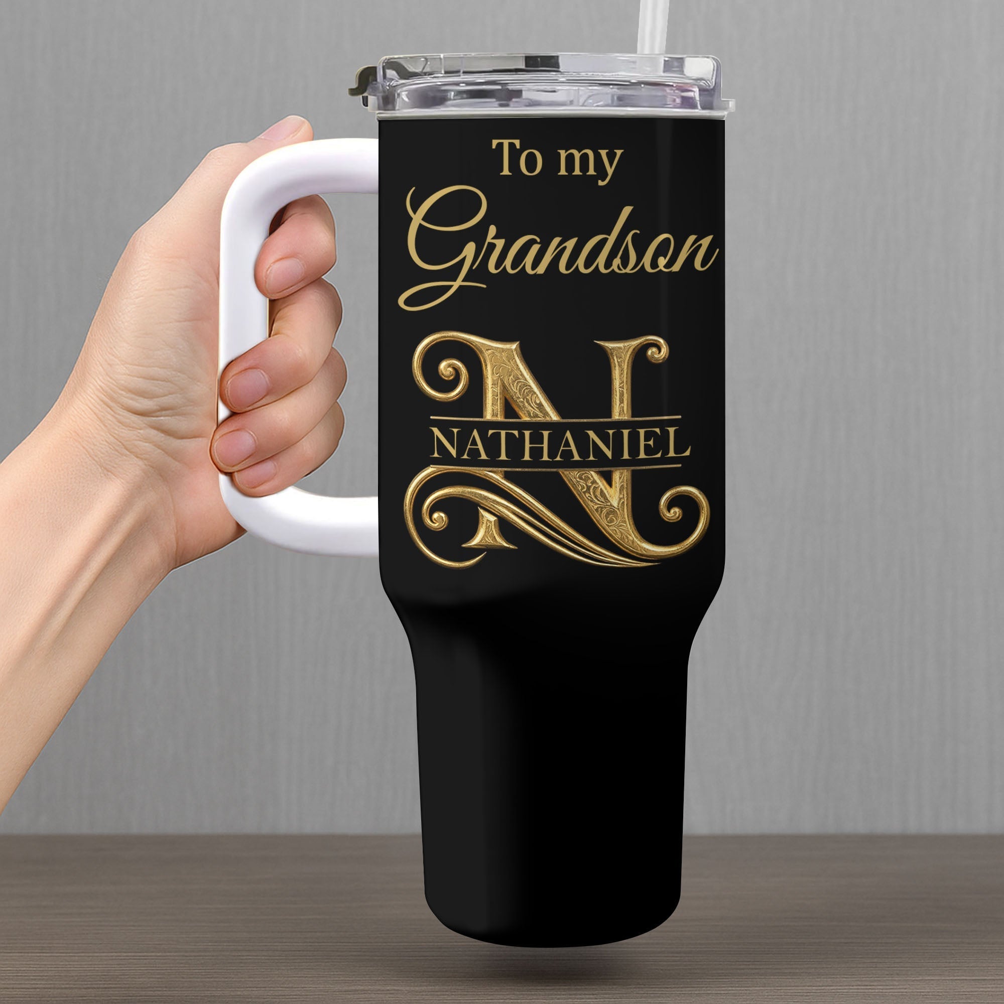 Personalized 40oz Tumbler Custom Name Gift for Grandson