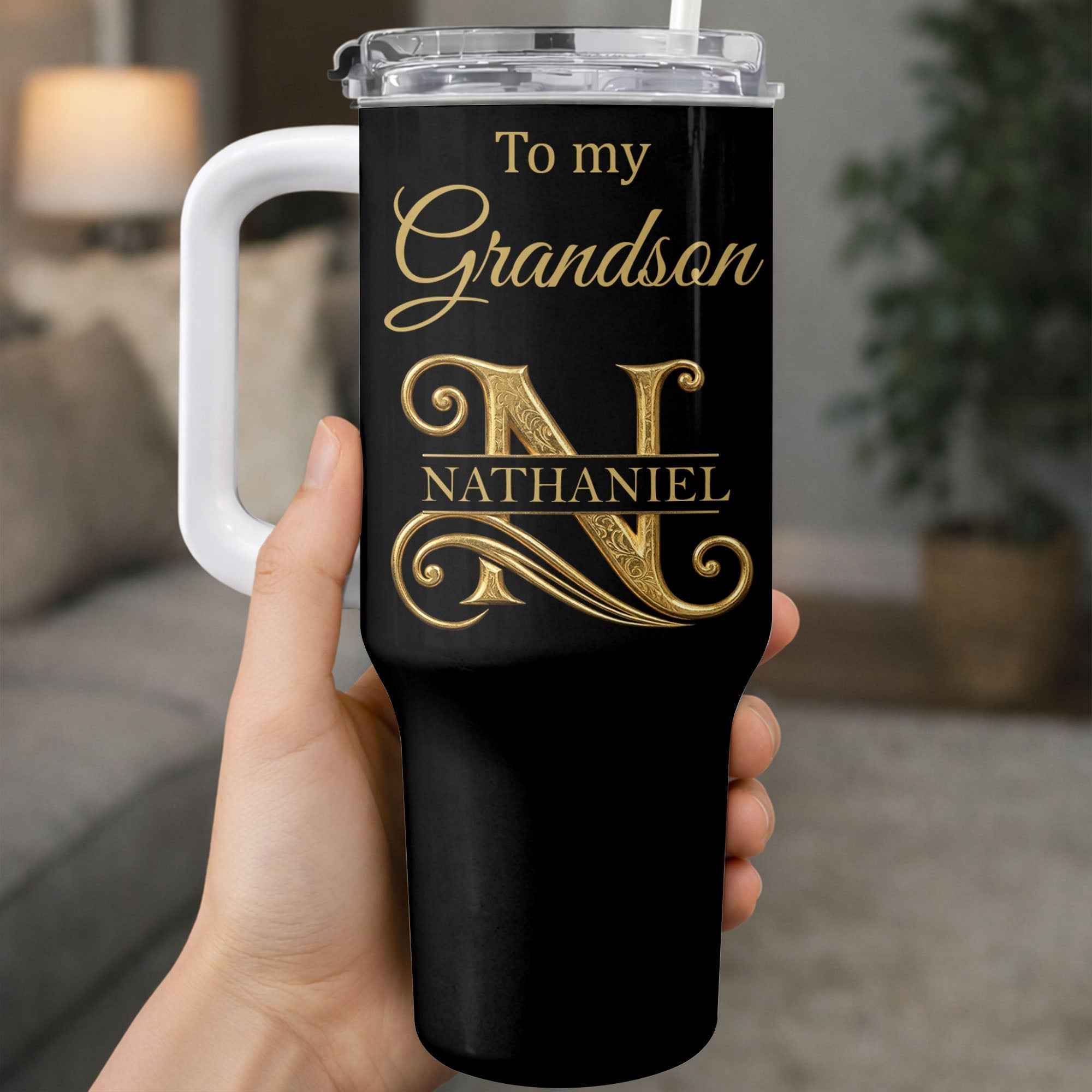 Personalized 40oz Tumbler Custom Name Gift for Grandson