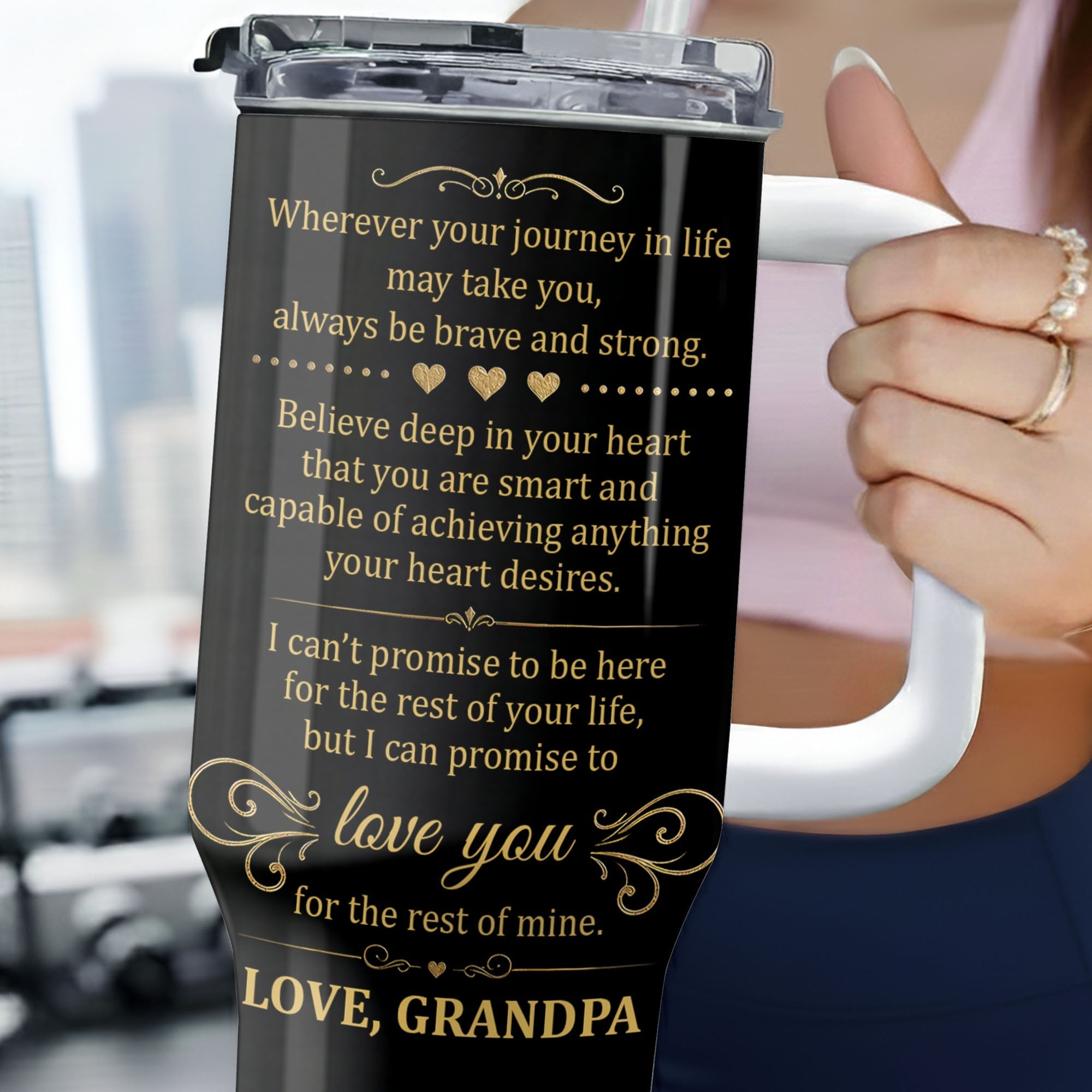 Personalized 40oz Tumbler Custom Name Gift for Grandson