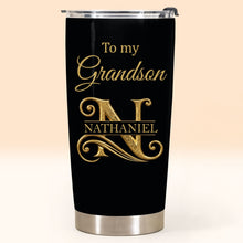 Load image into Gallery viewer, Personalized 20oz Stainless Steel Tumbler Gift for Grandson

