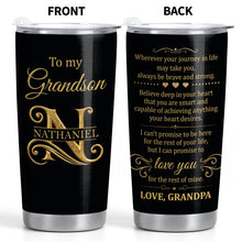 Load image into Gallery viewer, Personalized 20oz Stainless Steel Tumbler Gift for Grandson

