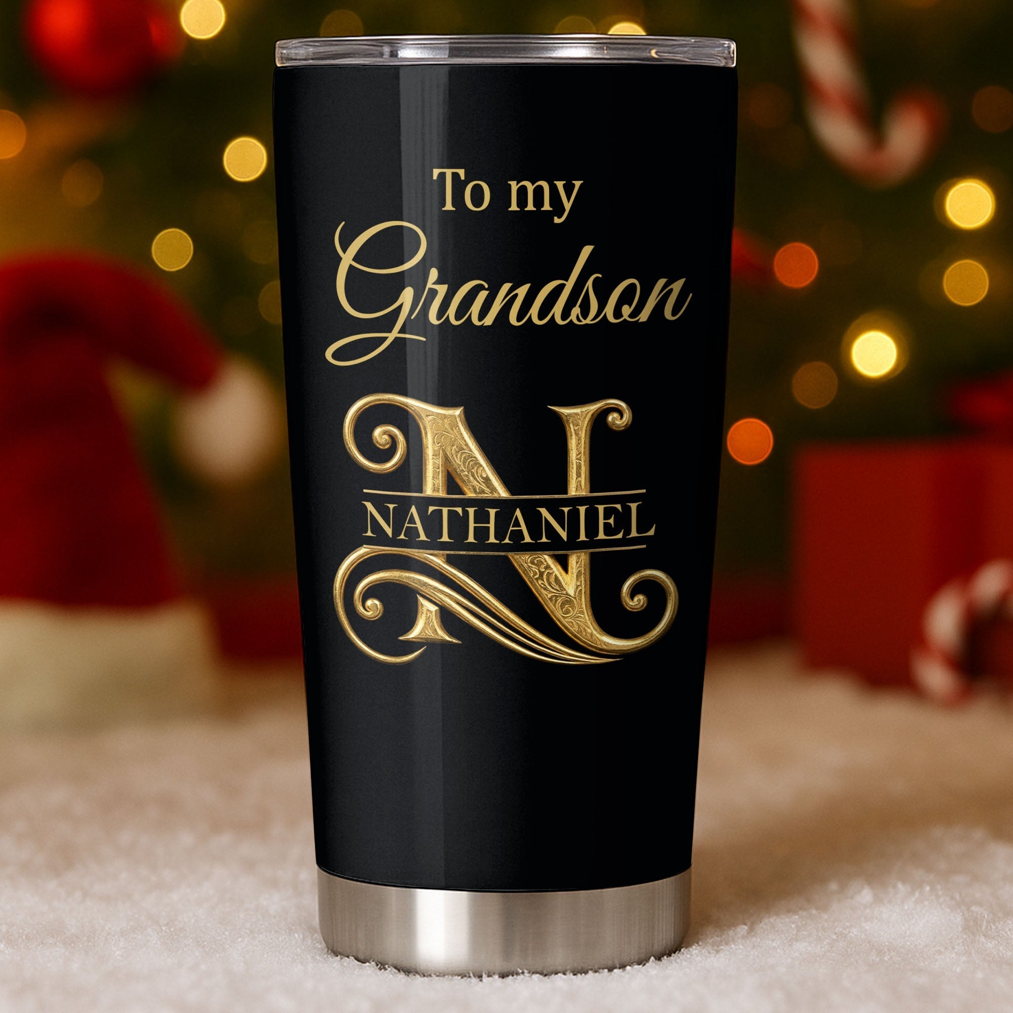 Personalized 20oz Stainless Steel Tumbler Gift for Grandson