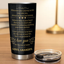 Load image into Gallery viewer, Personalized 20oz Stainless Steel Tumbler Gift for Grandson
