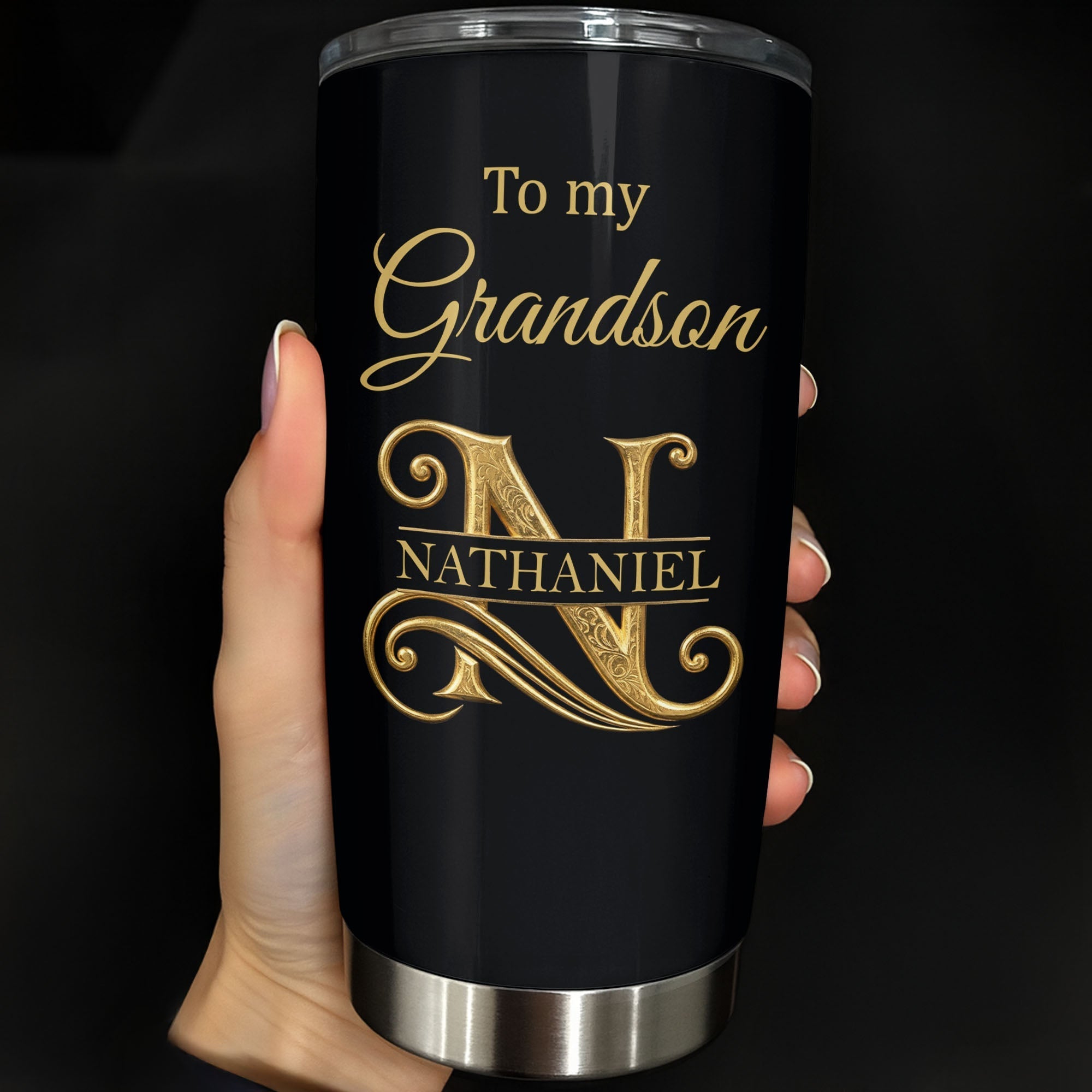 Personalized 20oz Stainless Steel Tumbler Gift for Grandson