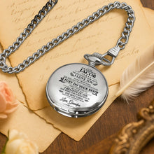 Load image into Gallery viewer, Personalized Silver-Plated Pocket Watch for Grandson Gift
