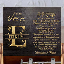 Load image into Gallery viewer, Personalized Wooden Music Box Custom Initial Gift for Grandson
