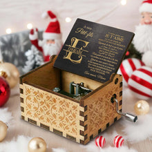 Load image into Gallery viewer, Personalized Wooden Music Box Custom Initial Gift for Grandson
