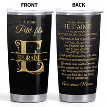Load image into Gallery viewer, Personalized Stainless Steel Tumbler Custom Monogram Gift for Grandson

