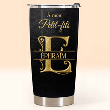 Load image into Gallery viewer, Personalized Stainless Steel Tumbler Custom Monogram Gift for Grandson
