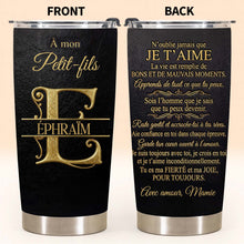 Load image into Gallery viewer, Personalized Stainless Steel Tumbler Custom Monogram Gift for Grandson
