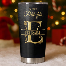 Load image into Gallery viewer, Personalized Stainless Steel Tumbler Custom Monogram Gift for Grandson
