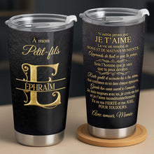 Load image into Gallery viewer, Personalized Stainless Steel Tumbler Custom Monogram Gift for Grandson
