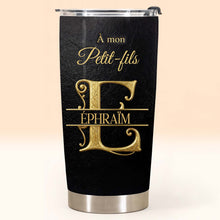 Load image into Gallery viewer, Personalized Gold Monogram Tumbler for Grandson 20oz Gift
